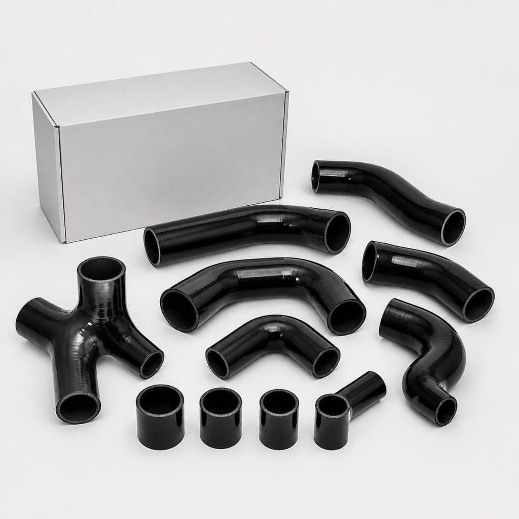 Jeu complet de durites de suralimentation en silicone noir