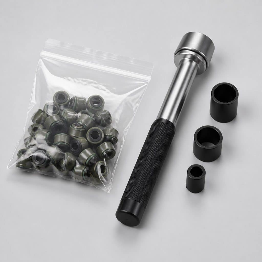 Kit de joints de queue de soupape avec outil de pose pour moteur diesel