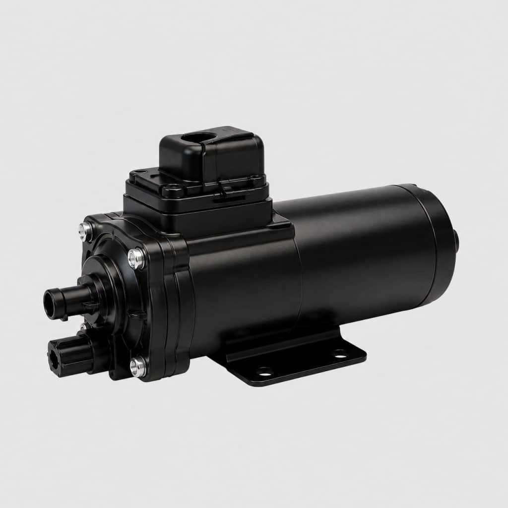 Pompe à carburant électrique diesel vue de face sur fond clair